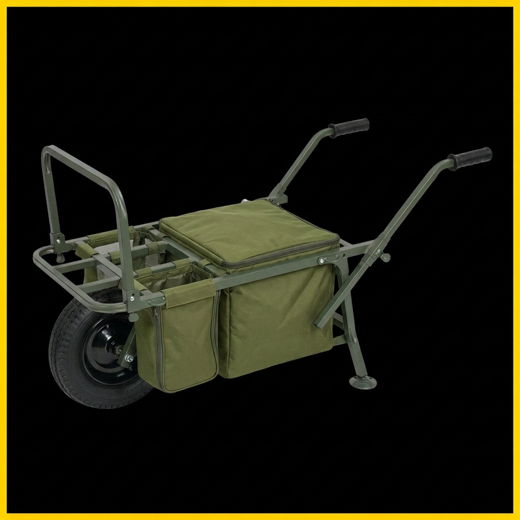 Barrow photo with square black background and solid yellow outer border