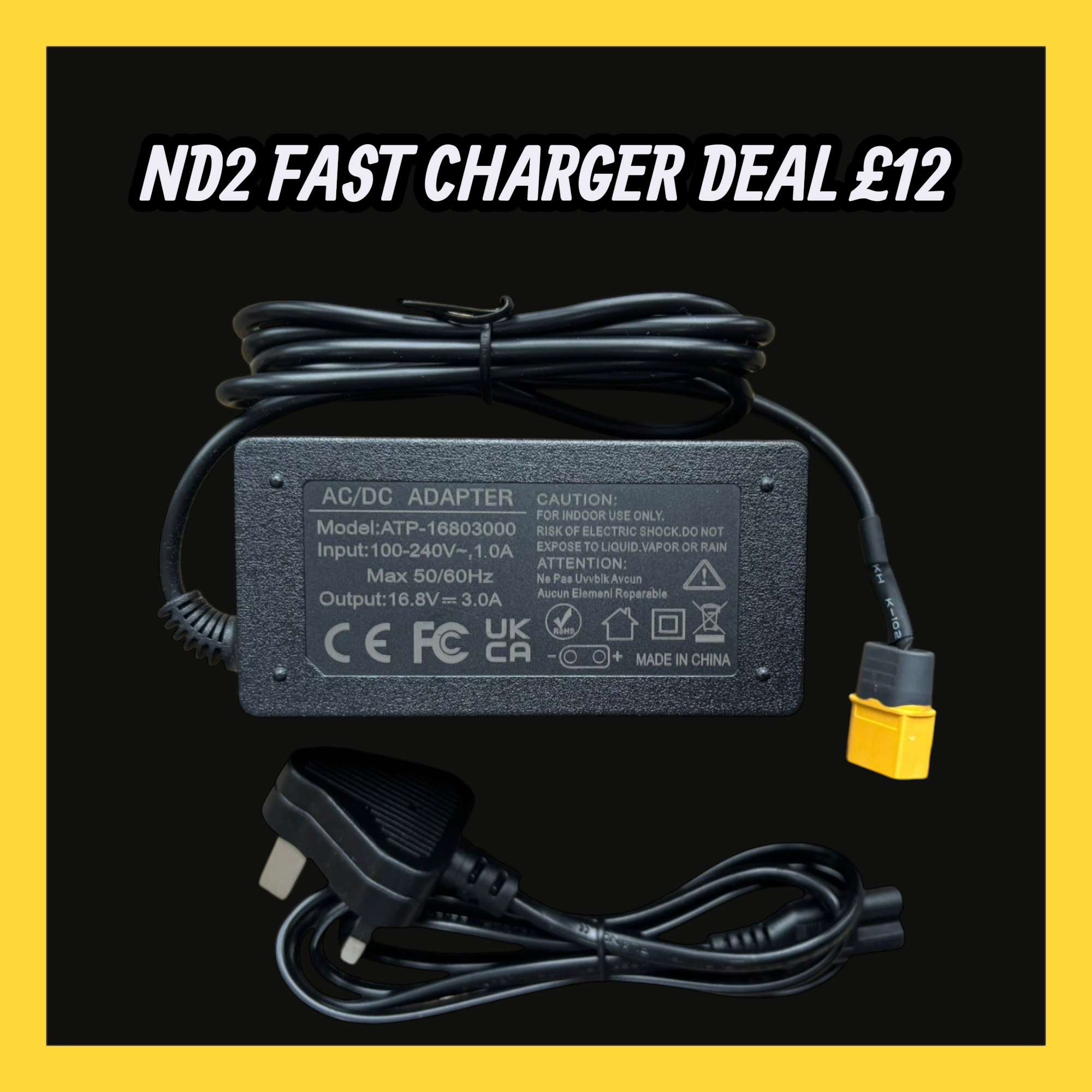 16.8v XT60 Male 3A Lithium Charger