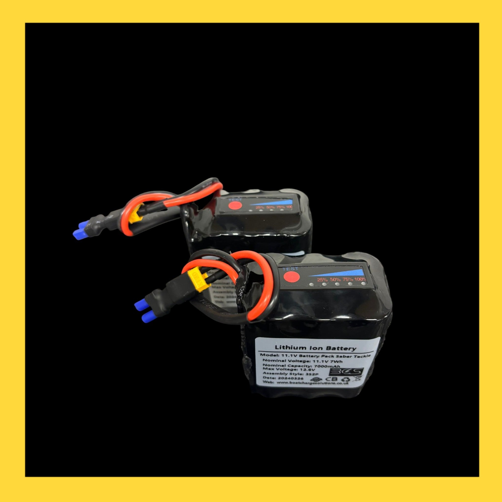 Saber Hydra bait boat  lithium battery 7000mah each - Boat Charge Solutions