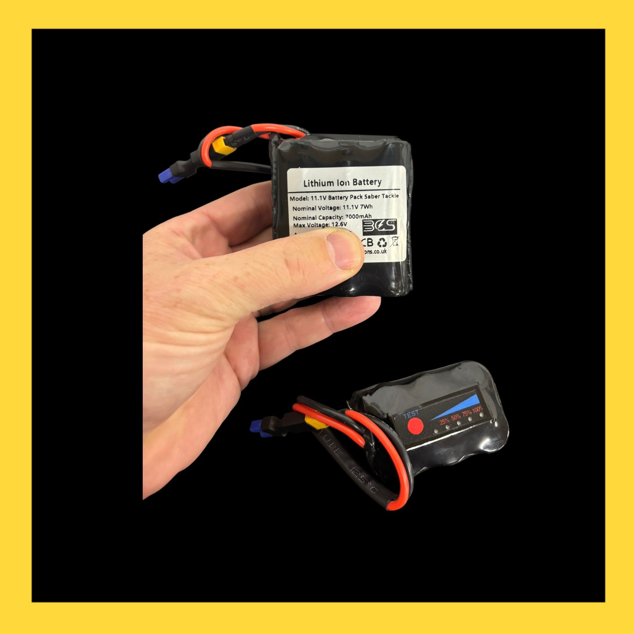 Saber Hydra bait boat  lithium battery 7000mah each - Boat Charge Solutions