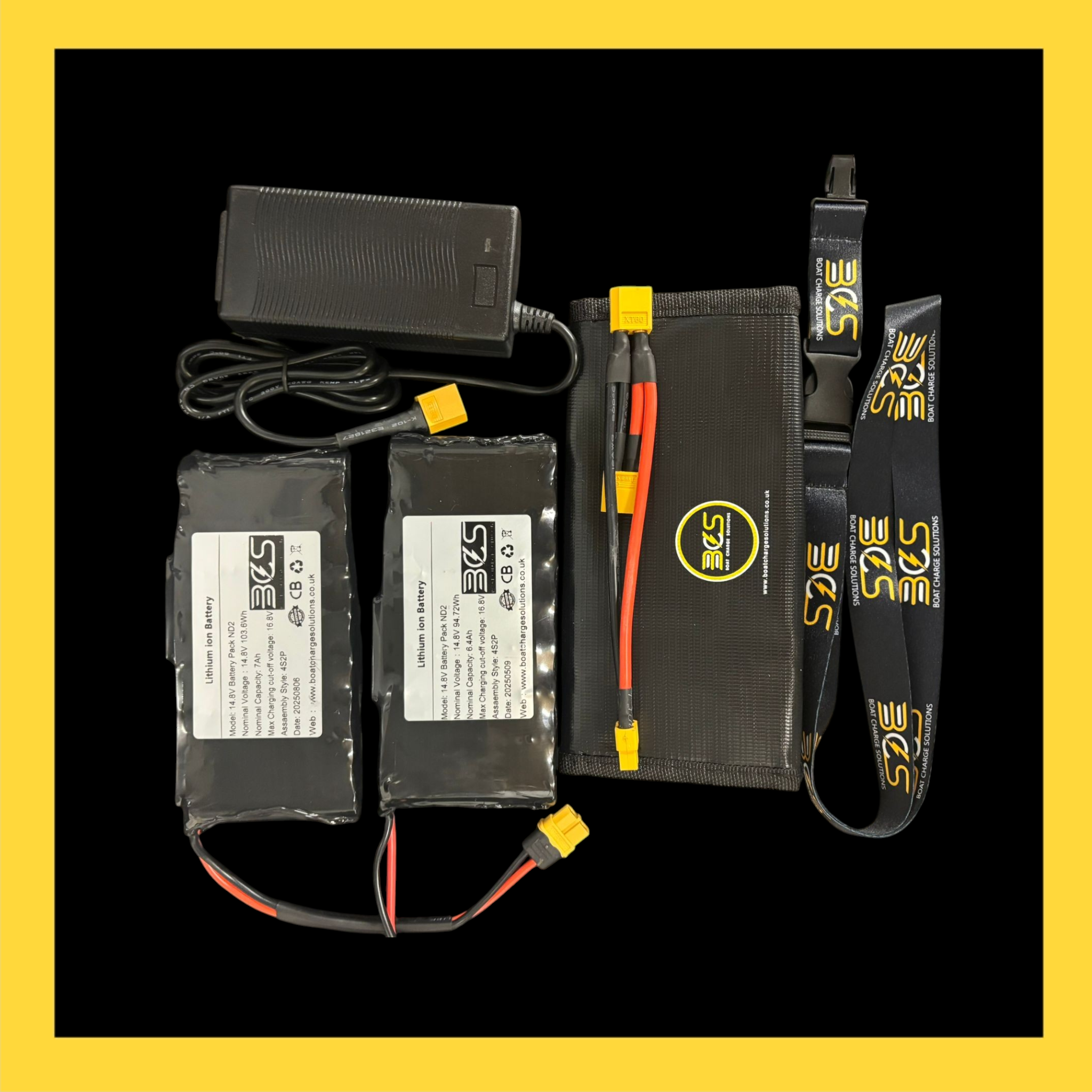 New Direction ND2 - NDS  Lithium Bait Boat Battery Bundle - 2 Batteries + Charger | Boat Charge Solutions - Boat Charge Solutions