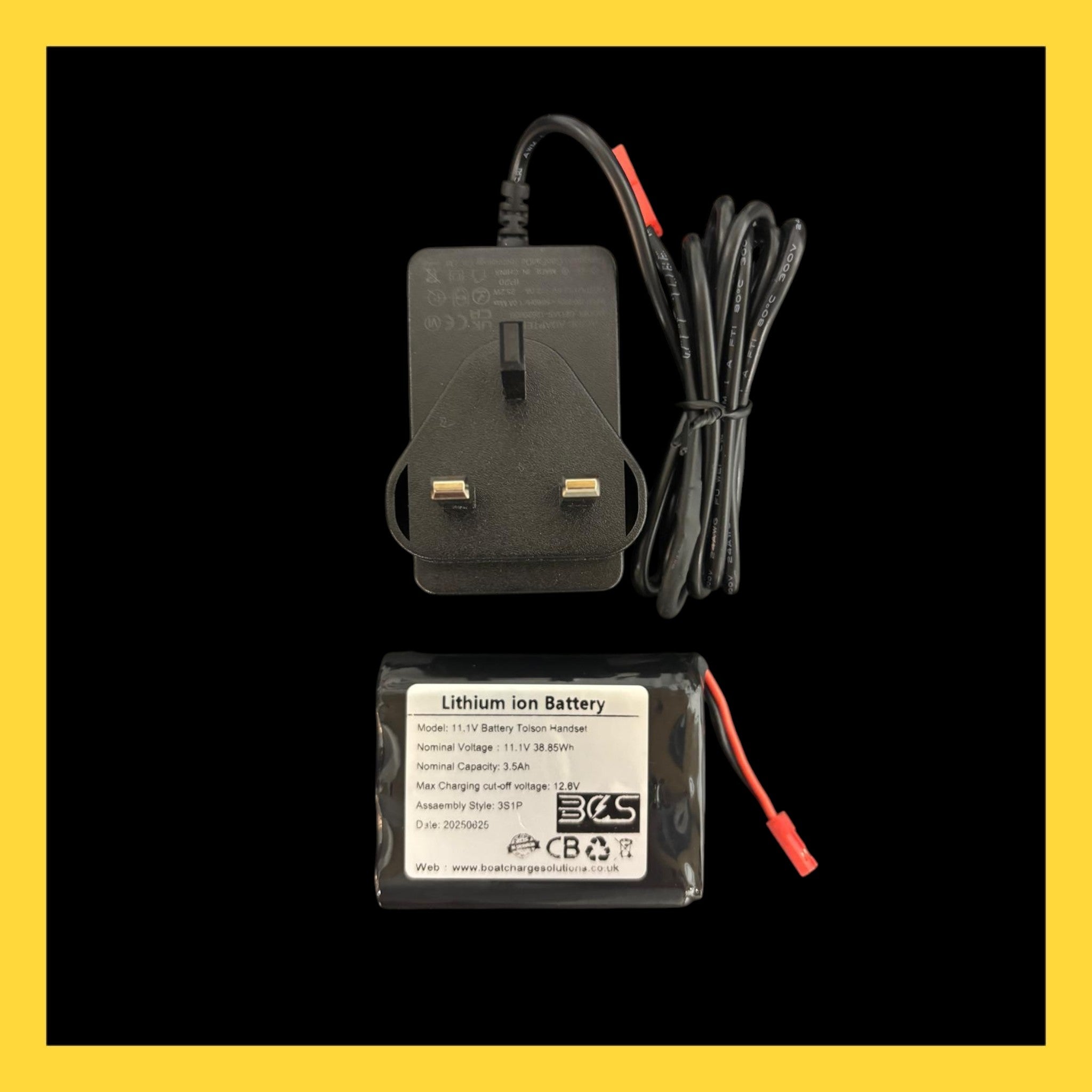 Toslon - Toslon Fishfinder Internal Battery And Charger (Fits TF500, TF640, TF65 3500mah